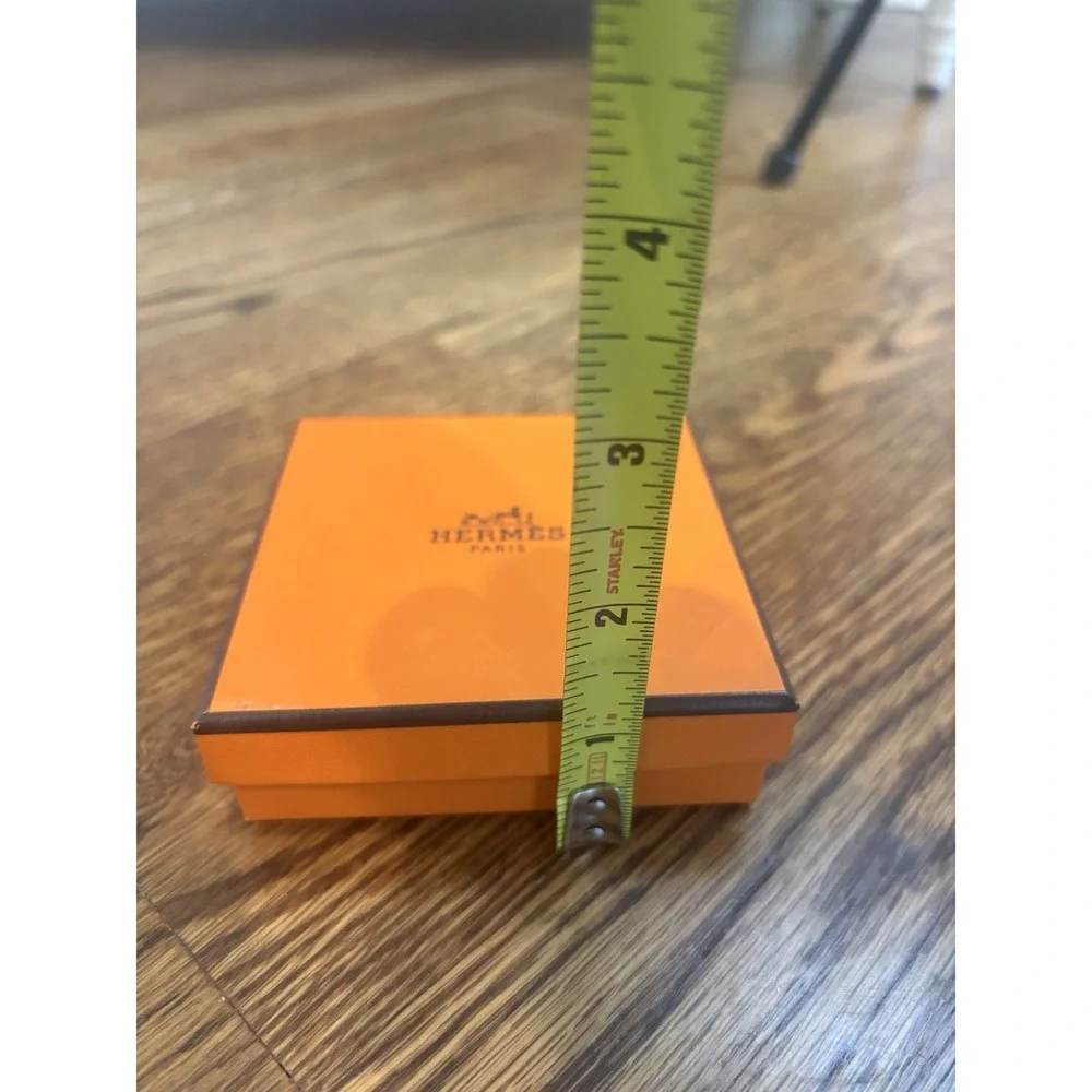Hermes Authentic Empty Small Orange Jewelry Box 3.5